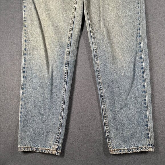 Vtg 90s Levis Womens 11 Jr Relaxed Fit Tapered Leg Light Wash Jeans Stained USA - Picture 2 of 14